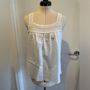 Vince White Lace Crochet Tank Cami Top
Size M